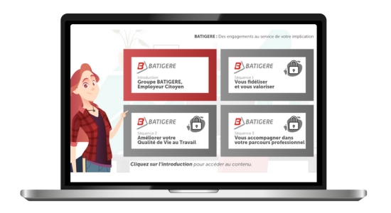 capture écran ordinateur cas client e-learning batigere